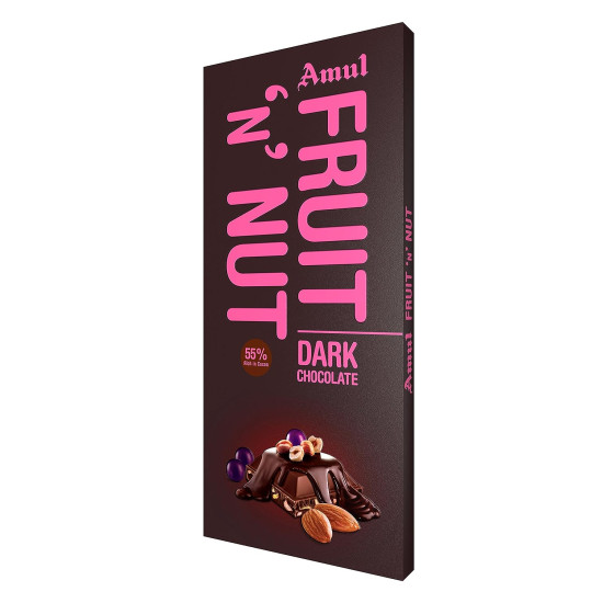 Amul Dark Chocolate Fruit N Nut, 150 g