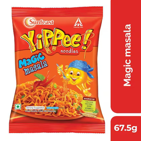 Sunfeast YiPPee! Magic Masala Instant Noodles Vegetarian  (Pack of 3)