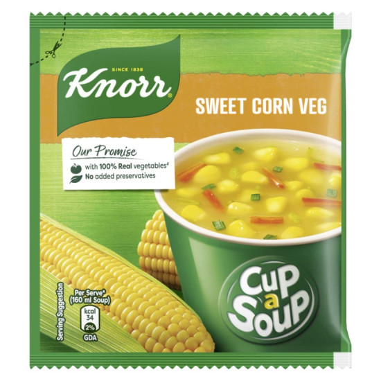 Knorr Sweet Corn Veg Cup-a-Soup 9.5 g (Pack of 3)
