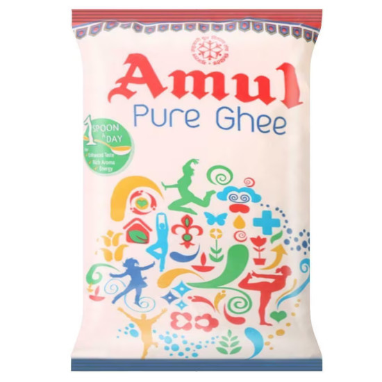 Amul Pure Ghee Pouch 1 L | White