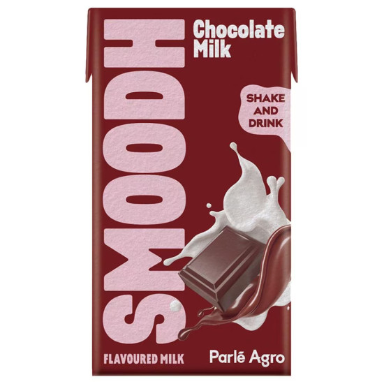 Parle Agro Smoodh Chocolate Flavoured Milk 80 ml (Tetra Pack of 3)