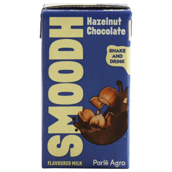 Parle Agro Smoodh Hazelnut Chocolate Flavoured Milk 80 ml (Tetra Pack of 3)