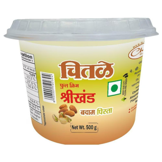 Chitale Full Cream Shrikhand - Badam Pista 500 g