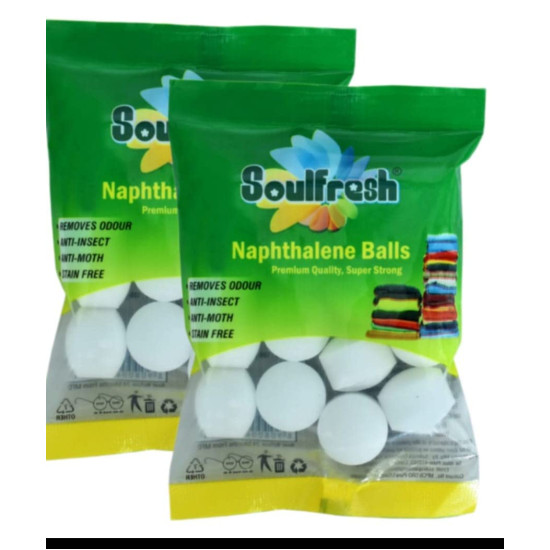 Naphthalene Balls for Clothes, Lizard, Cockroaches with Fragrance (200g) Pack of 2 | Damber Goli
