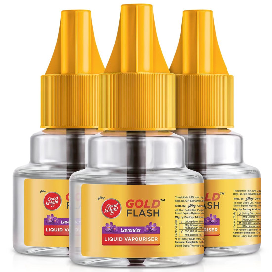 Good Knight Gold Flash Mosquito Repellent Refill 45 ml (Pack of 3)