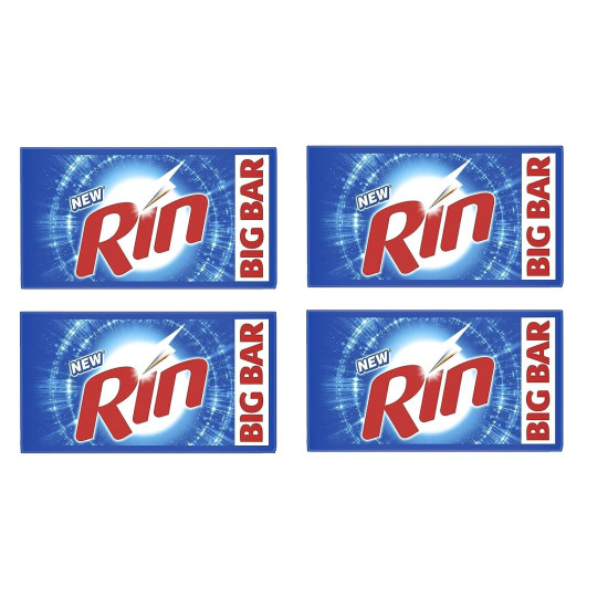 Rin Detergent Bar 250 g (Pack of 4)