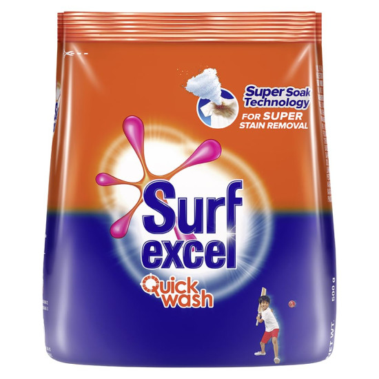 Surf excel Quick Wash Detergent Powder 500 g