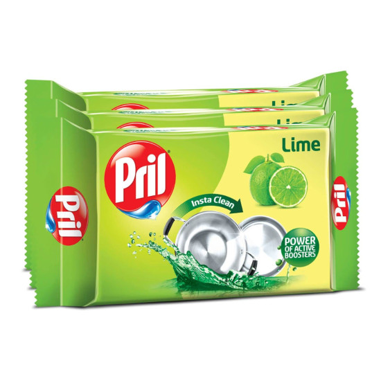 Pril Lime Dishwash Bar 400 g (Pack of 3) 