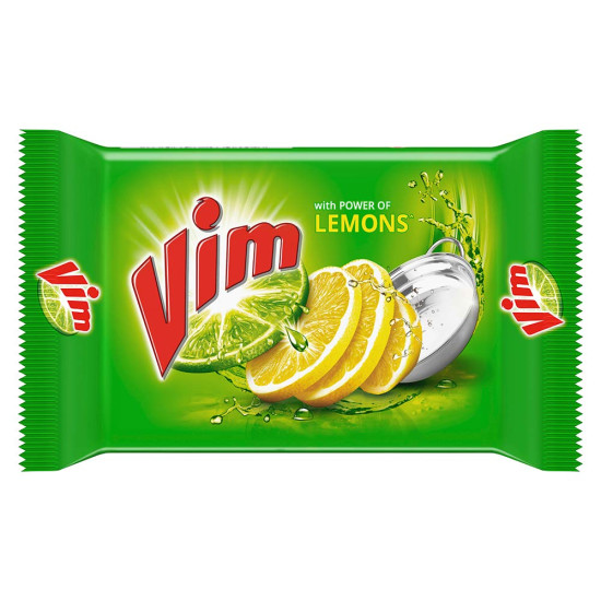 Vim Lemon Dishwash Bar 375 g (Pack of 3)