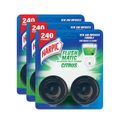 Harpic Flushmatic Aquamarine In-Cistern Toilet Cleaner Block Citrus 100 g (Pack of 2)