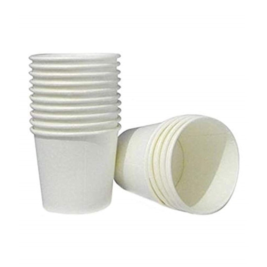 Disposable Paper Cups for Hot & Cold Beverages (150 ml 50 Pcs) | Glass 