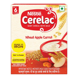 Nestle Cerelac Stage 1 Wheat Apple Baby Cereal With Milk 300 g  Nestle Cerelac Stage 1 Wheat Apple Baby Cereal With Milk 300 g