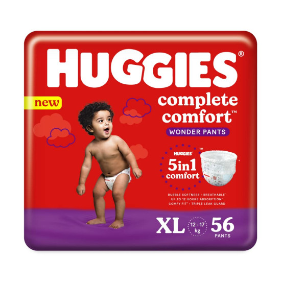 Huggies Wonder Pants, Extra Large (XL) (56 Pants) (12 - 17 kg)