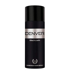 Denver Black Code Deodorant Body Spray for Men 200 ml