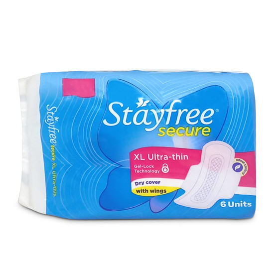 Stayfree Secure Sanitary Napkin with Wings (XL) 6 pads
