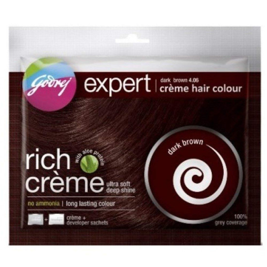 Godrej Expert Rich Creme Ammonia Free Hair Colour, Burgundy (20 g + 20 ml)