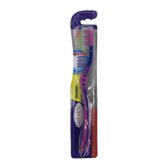PATANJALI Sensitive+ Tooth Brush - Ultra Softness of Bristles With Soft Massager