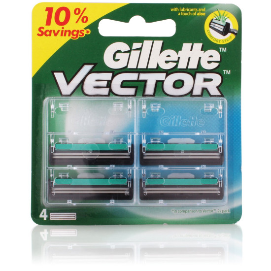 Gillette Vector Razor Blade Cartridges (4 Pcs)
