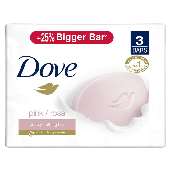 Dove Pink Rosa Beauty Bathing Bar 125 g x 3