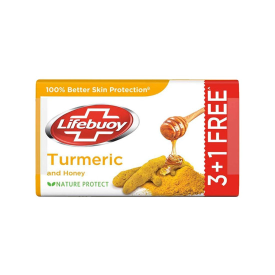 Lifebuoy Turmeric 100% Skin Protection Soap 100 g (Pack of 4)