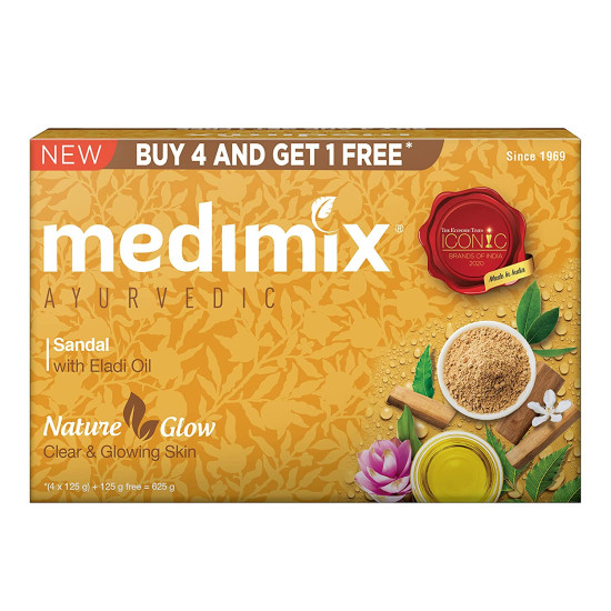 Medimix Ayurvedic Sandal Soap 75 g (Buy 3 Get 1 Free)