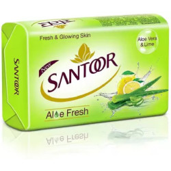 Santoor Aloe Vera & Lime Soap 100 g (Pack of 4)