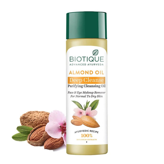Biotique Advanced Ayurveda - Bio Almond Oil Smoothing Face & Eye Makeup Cleanser 120 ml