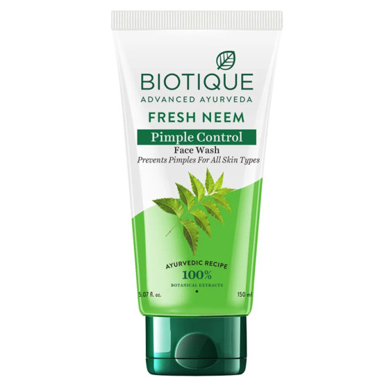 Biotique Advanced Ayurveda - Fresh Neem Pimple Control Face Wash 100 ml