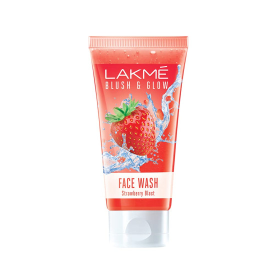 Lakme Blush & Glow Straberry Face Wash | Red 50 ml