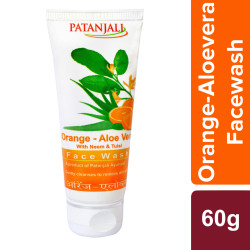 PATANJALI Orange - Aloevera Face Wash 60 g PATANJALI Orange - Aloevera Face Wash 60 g