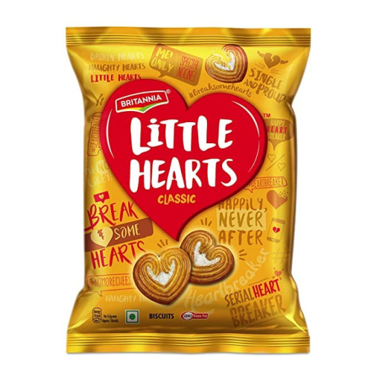Britannia Little Hearts Biscuits, 26 g (Pack of 3)