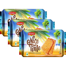 Britannia Nice Time Biscuits 59.4 g (Pack of 3)