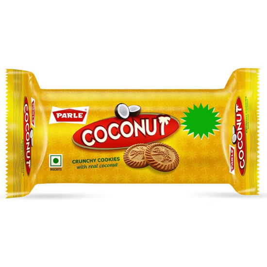 Parle Coconut Cookies 60 g + 20 g = 80 g (Pack of 3)