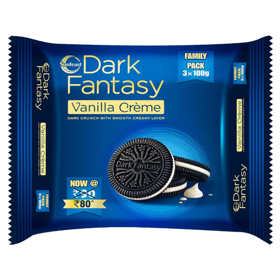 Sunfeast Dark Fantasy Vanilla Crème Biscuits 300 g
