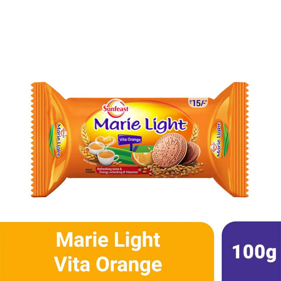 Sunfeast Marie Light Orange Biscuits 100 g (Pack of 3)