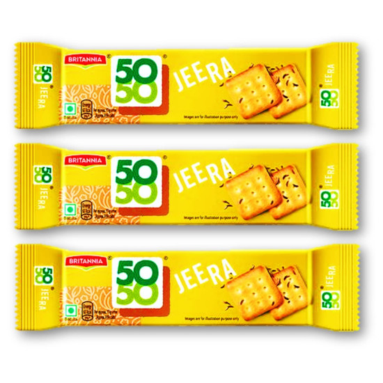 Britannia 50-50 Geera Biscuits 62.5 g (Pack of 3)