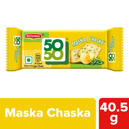 Britannia 50-50 Maska Chaska Biscuits 40.5 g (Pack of 3)
