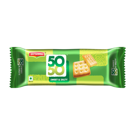 Britannia 50-50 Sweet & Salty Biscuits 62.8 g (Pack of 3)