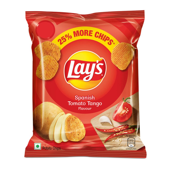 Lay's Spanish Tomato Tango Potato Chips 28 g (Pack of 3)