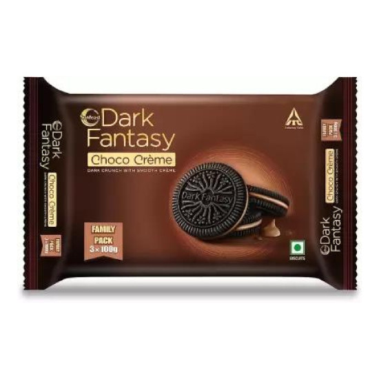 Sunfeast Dark Fantasy Chocolate Creme Biscuits 300 g