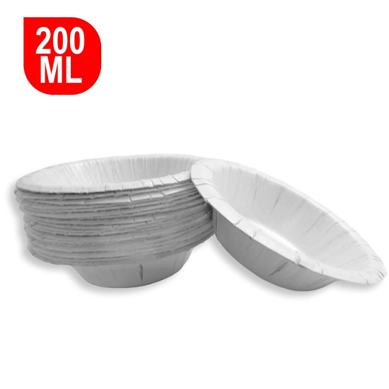 Disposable Bowl | Dron | Katori (Pack of 50) 200 ml - White