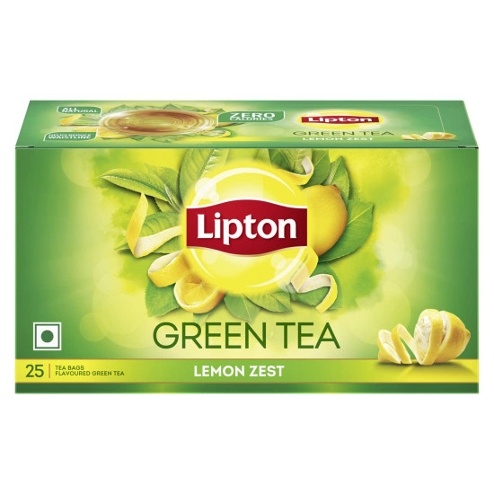 Lipton Green Tea Lemon Zest - Pack of 25 Tea Bags